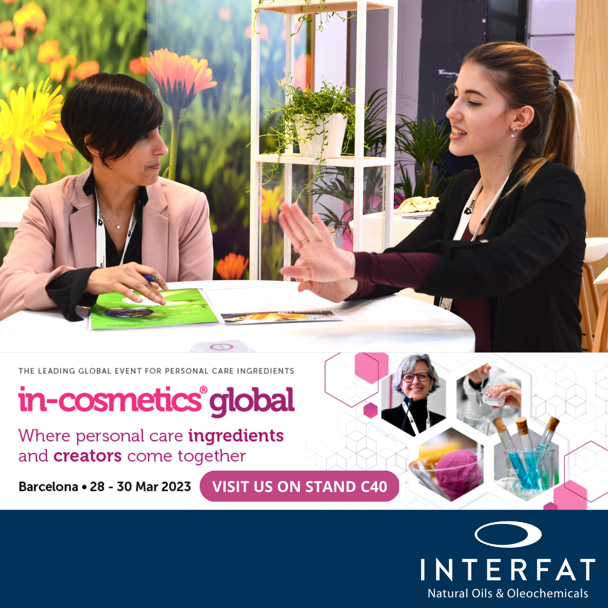 Interfat will be exhibiting at In-Cosmetics Global 2023