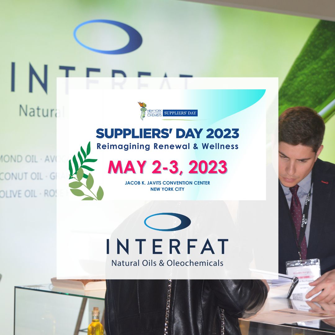 Interfat will be present at New York Society of Cosmetic Chemists (NYSCC) Suppliers’ Day 2023